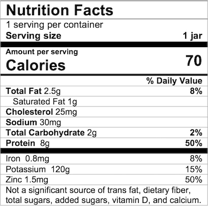 Nutrition Facts Beef and Gravy