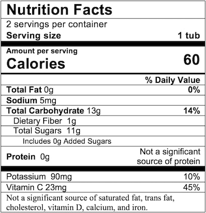 Nutrition Facts Apple Blueberry