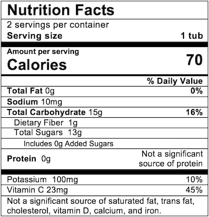 Nutrition Facts Apple Cherry