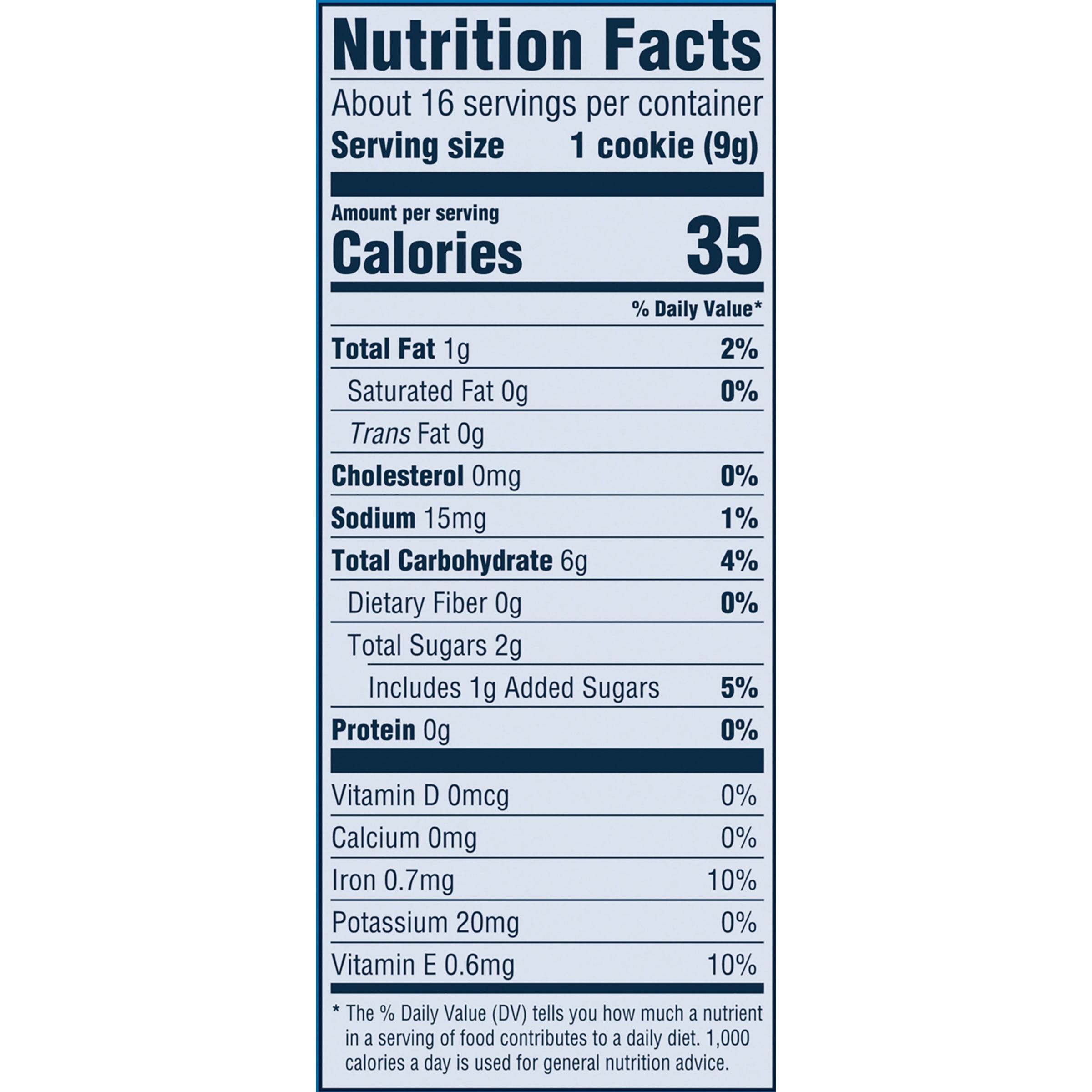 Banana Cookies Nutrition Facts