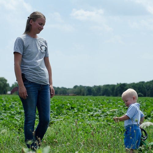 Farmer and Baby